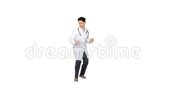 舞蹈医生在白色背景上有一些新的想法视频的预览图