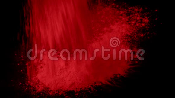 红色粉末被灌注成桩视频的预览图