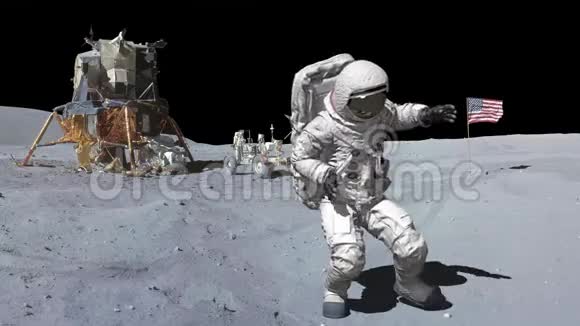 宇航员在月球上跳舞这段视频的元素由美国宇航局提供视频的预览图