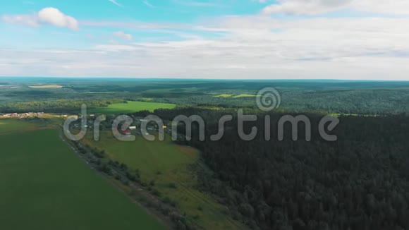 飞过一片绿色的田野视频的预览图