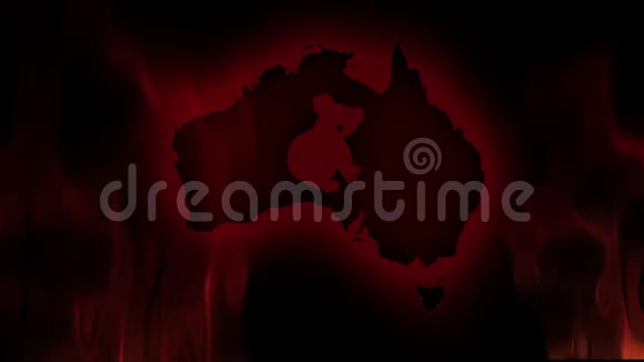 澳大利亚的火灾运动矢量插图中的视频视频的预览图