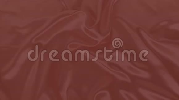 美丽的丝绸面料精致的巧克力棕色披着小褶皱轻柔流动奢侈的概念纹理背景视频的预览图