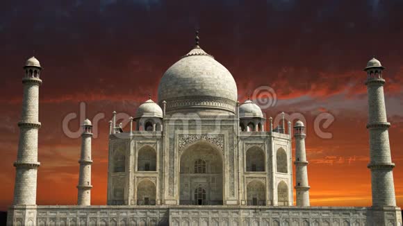 泰姬陵印度旅游亚洲日出日落视频的预览图