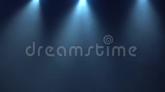 黑黑板三个舞台灯光聚光灯雾霾视频的预览图