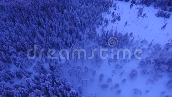 山间的冬季景观视频的预览图