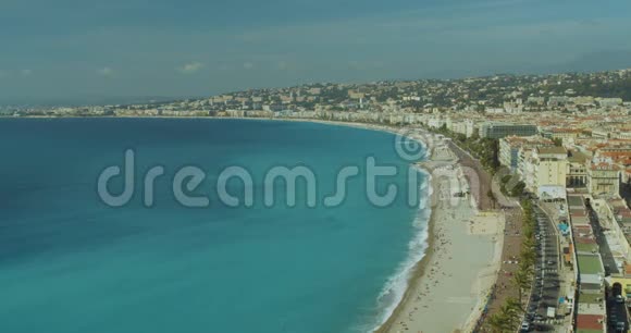 美丽的海岸线VillefranchesurMer法国科特达祖尔法国里维埃拉旅游欧洲暑假景观视频的预览图