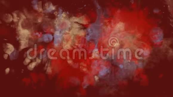水彩圣诞装饰金星画背景上的彩色印迹视频的预览图