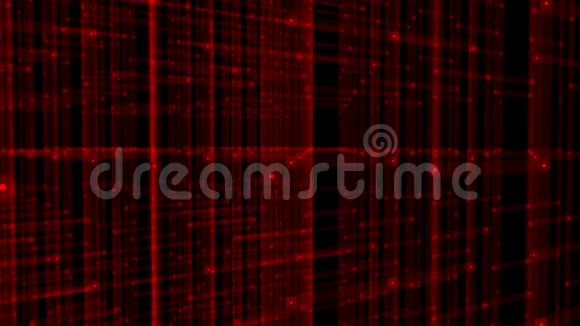 红色未来主义网络数字数据流有创意的抽象背景无缝环视频的预览图