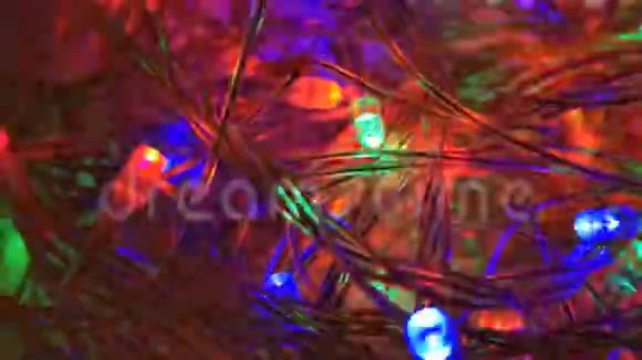 圣诞快乐新年快乐色彩斑斓的背景节日背景视频的预览图