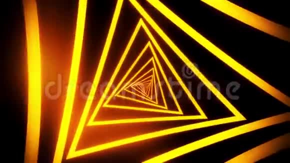 黄金三角隧道VJ循环运动图形背景视频的预览图