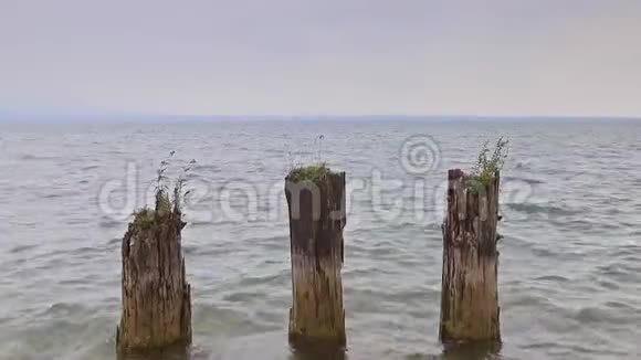 从锡尔米恩海滨俯瞰加德纳湖视频的预览图