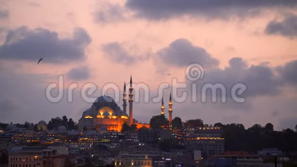 伊斯坦布尔清真寺日落视频的预览图