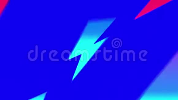 在蓝色立方体背景上的闪光销售图形和彩色闪电形状视频的预览图