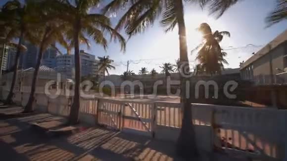 被遗弃的酒店迈阿密海滩运动镜头视频的预览图