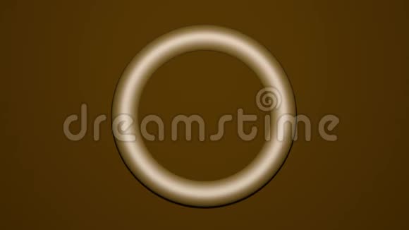 移动的金色圆圈深棕色背景上的金属链抽象的三维动画介绍外视频的预览图