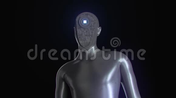 高级CyborgAndroid机器人AI的高度标准化渲染视频的预览图