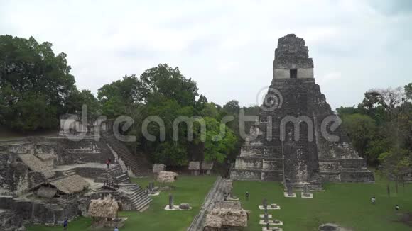 危地马拉的蒂卡尔马雅遗址视频的预览图
