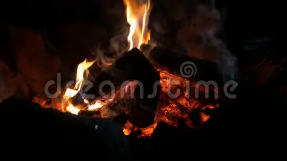 夜火中的篝火视频的预览图