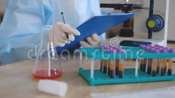 一位医生正在实验室里寻找冠状病毒疫苗视频的预览图
