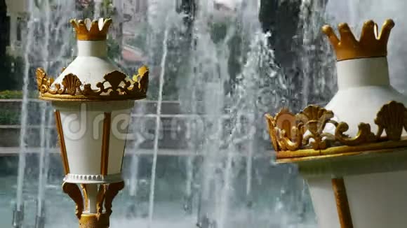 灯笼喷泉城市公园伊斯坦布尔视频的预览图
