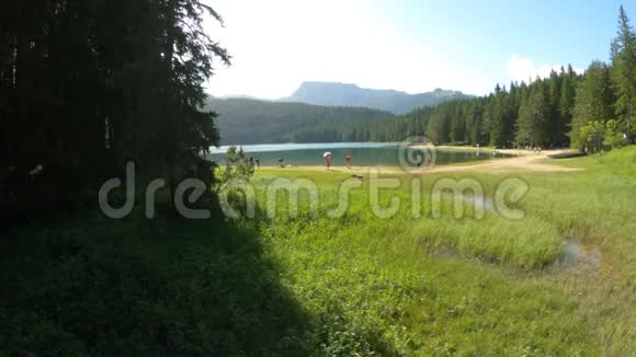 游览黑山美丽的地方黑湖背景德米特国家公园慢动作视频的预览图
