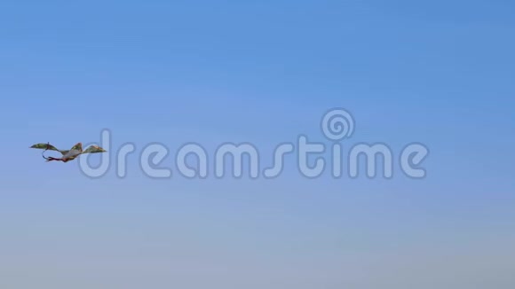 一只风筝在蓝天上高高飞翔视频的预览图