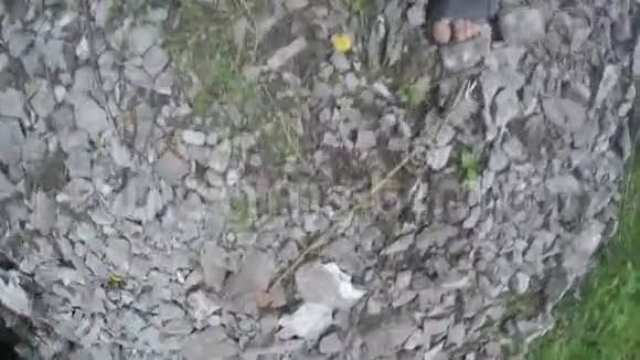 靠近乌拉尔山岩石小径的顶部景观视频的预览图