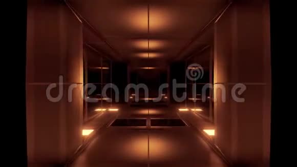 清洁设计未来主义科幻隧道走廊三维插图现场壁纸运动背景俱乐部视频的预览图