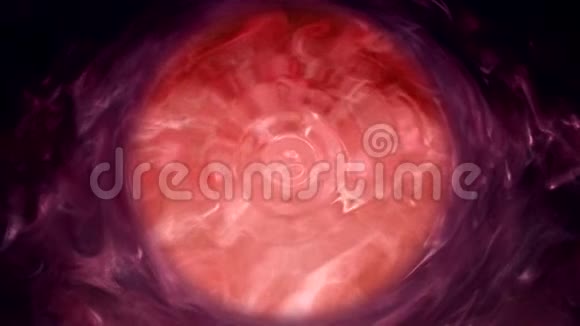 流体旋流红紫烟运动循环效应视频的预览图