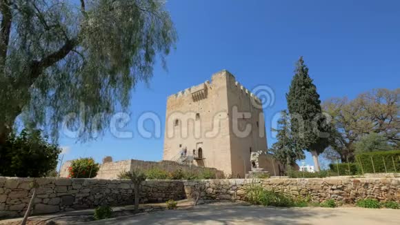 塞浦路斯中世纪科洛西古堡的历史地标游览区总览视频的预览图
