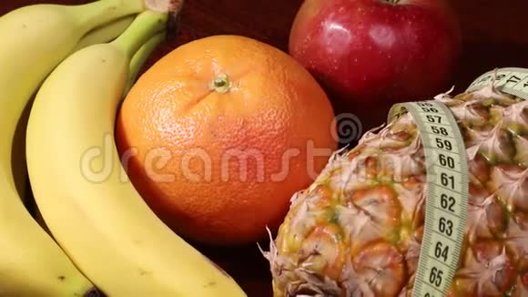 水果饮食的背景健康的饮食观念体育和水果视频的预览图