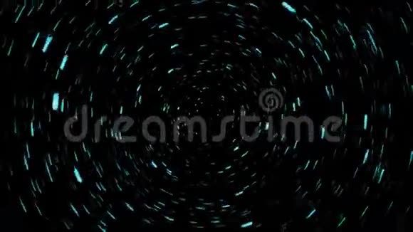 在太空循环中穿过旋转的恒星隧道视频的预览图