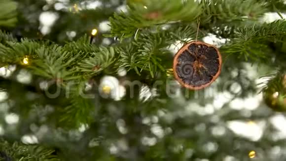 干果作为圣诞树上的装饰视频的预览图