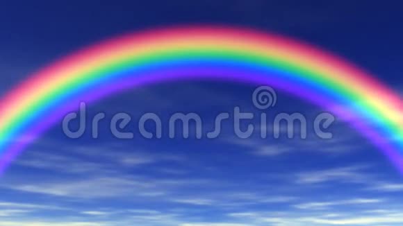 彩虹和美丽的天空视频的预览图