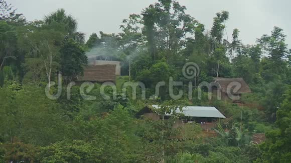 森林地形的住宅和茅屋视频的预览图