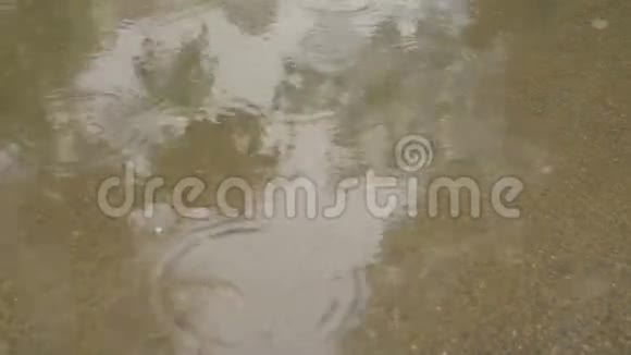 雨中的水坑视频的预览图