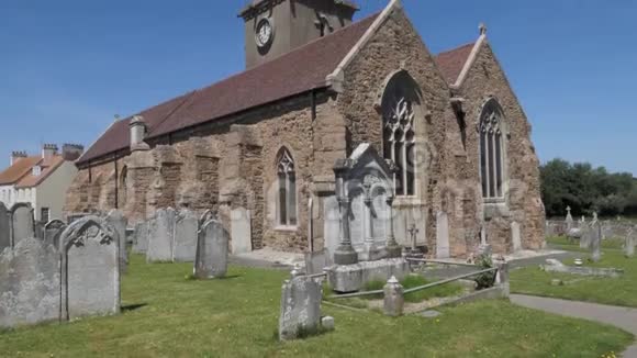 泽西岛圣马丁教区教堂南景视频的预览图
