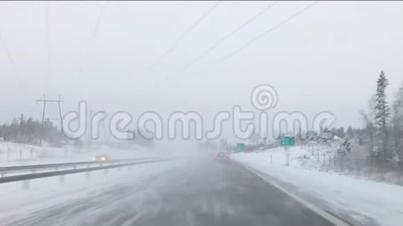 冬季芬兰公路视频的预览图