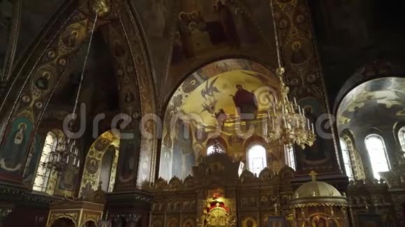 圣佩特斯堡俄罗斯8月4日2019年教堂大教堂或寺庙室内基督教视频的预览图