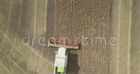 空中景观与粮食平台作物小麦相结合视频的预览图
