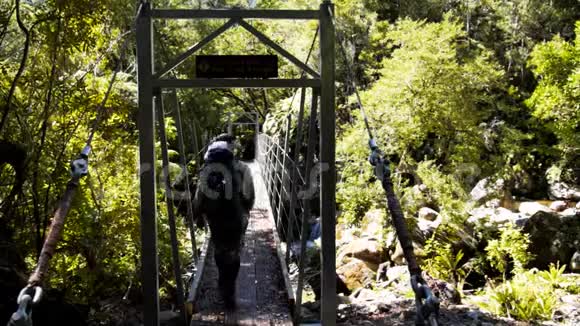 徒步穿越一座秋千桥视频的预览图