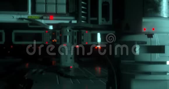 未来派科幻飞船内的动画视频的预览图