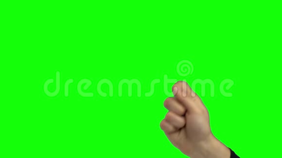 一个人的手在敲门绿色屏幕关门视频的预览图