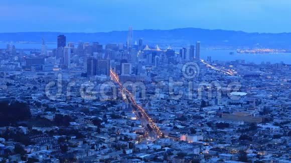 美国加利福尼亚州旧金山的昼夜间隔时间视频的预览图