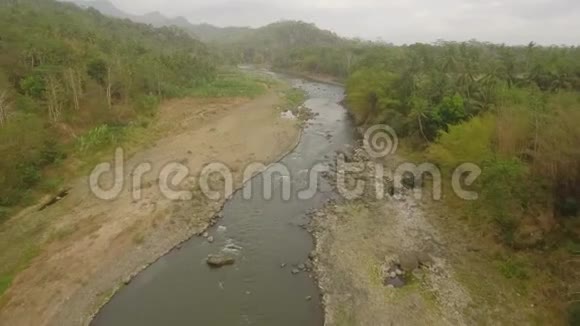 热带景观河流农民土地视频的预览图