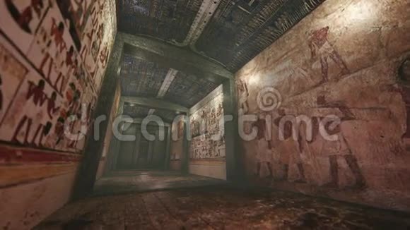 古埃及古壁画的动画墓视频的预览图