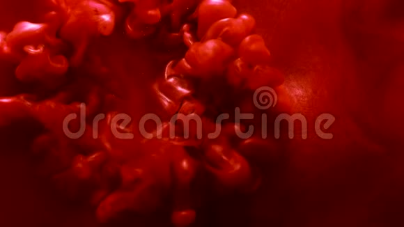爆炸效果动画红色闪光流体运动视频的预览图