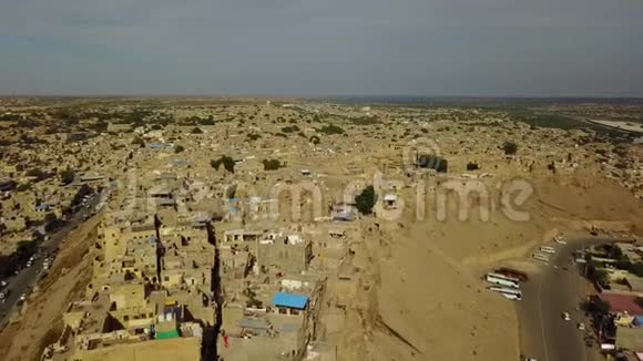 印度Jaisalmer的鸟瞰图贾瑟默是前中世纪贸易中心是拉贾斯坦邦的君主国视频的预览图