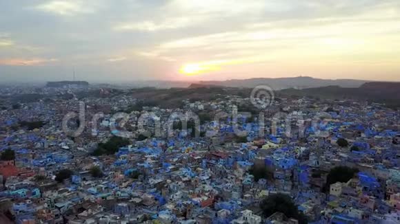 印度拉贾斯坦邦乔德普尔的蓝城村视频的预览图