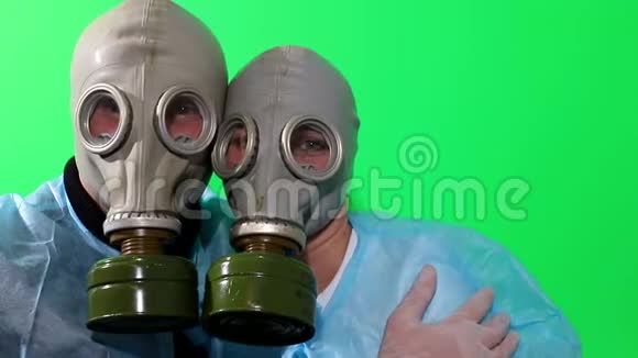 带染色背景面具的冠状病毒家族视频的预览图